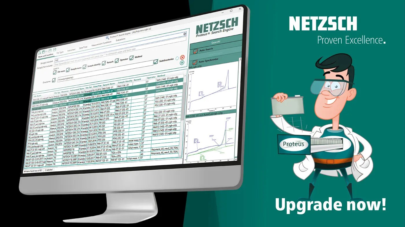 NETZSCH Proteus® 9.9： 9 計測・解析ソフトウェアプラットフォームにおける互換性の拡張とパフォーマンスの最適化Proteus®